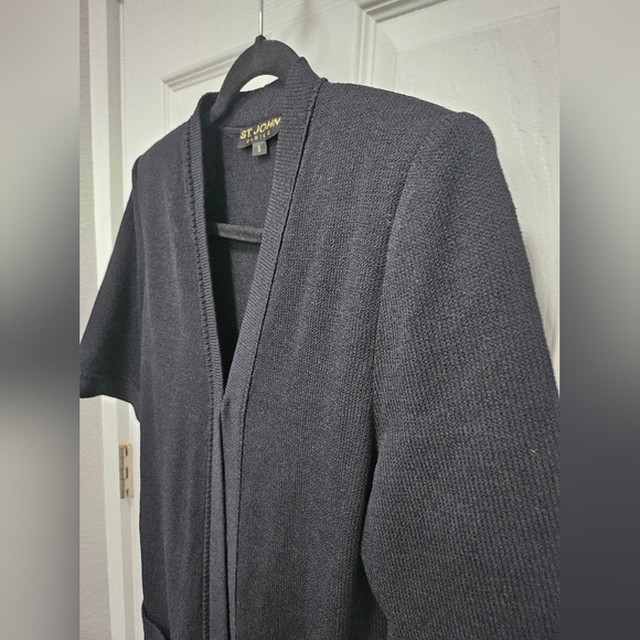 St. John Basics Black Knit Formal Jacket Cardigan - Picture 4 of 15